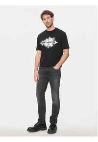 Karl Lagerfeld - KARL LAGERFELD T-Shirt 755148 542224 Czarny Regular Fit. Typ kołnierza: dekolt w karo. Kolor: czarny. Materiał: bawełna #5