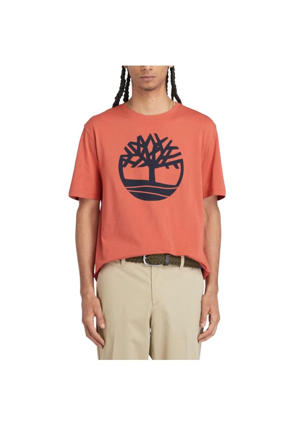 Timberland - T-Shirt Kennebec River Tree Logo Rozmiar M Pomarańczowy - TB0A2C2REI4. Kolor: pomarańczowy. Materiał: bawełna