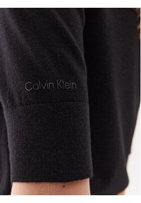 Calvin Klein Bluzka K20K205735 Czarny Slim Fit. Kolor: czarny. Materiał: wełna #3