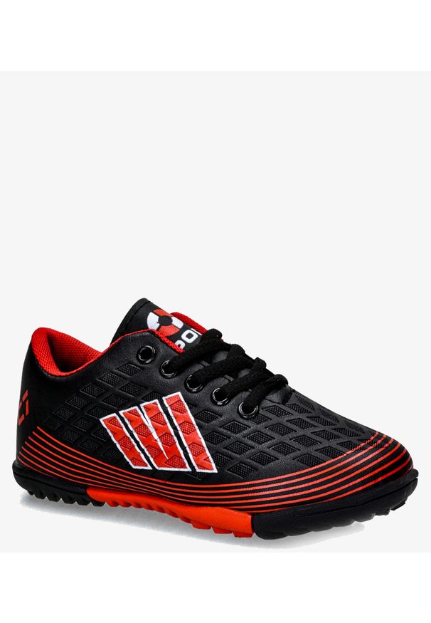 Casu - Czarne buty sportowe orliki sznurowane casu 21m1/m. Kolor: czarny, czerwony, wielokolorowy