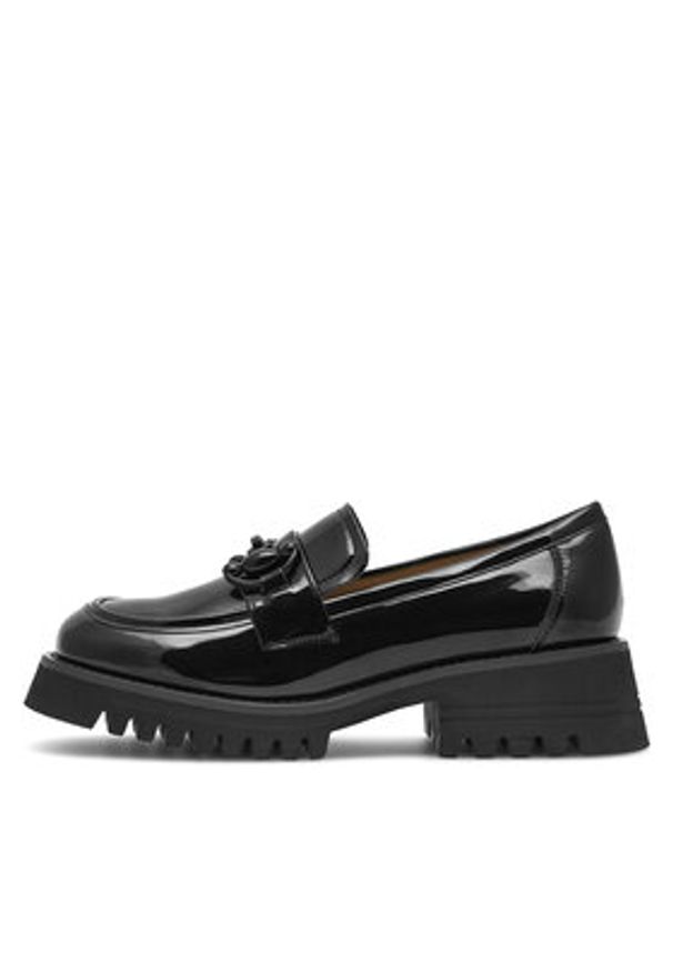Badura Loafersy WFA2487-1Z Czarny. Kolor: czarny. Materiał: skóra, lakier