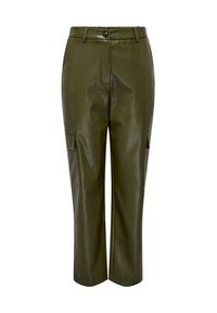 only - ONLY Spodnie z imitacji skóry 15293029 Zielony Loose Fit. Kolor: zielony. Materiał: skóra