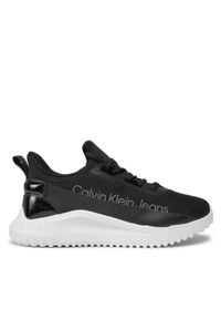 Calvin Klein Jeans Sneakersy Eva Run Slipon Lace Mix Lum Wn YW0YW01303 Czarny. Kolor: czarny. Materiał: materiał, mesh. Sport: bieganie #1