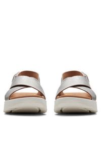 Clarks Sandały DashLite Wish 26171951 Srebrny. Kolor: srebrny. Materiał: skóra #8