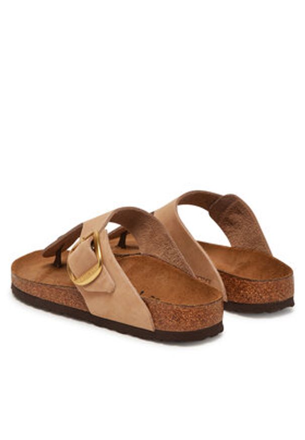 Birkenstock Japonki Gizeh Big Buckle LENB 1024007 Różowy. Kolor: różowy. Materiał: nubuk, skóra