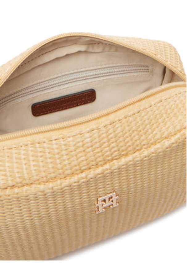 TOMMY HILFIGER - Tommy Hilfiger Torebka Popette Camera Bag Raffia AW0AW18525 Beżowy. Kolor: beżowy