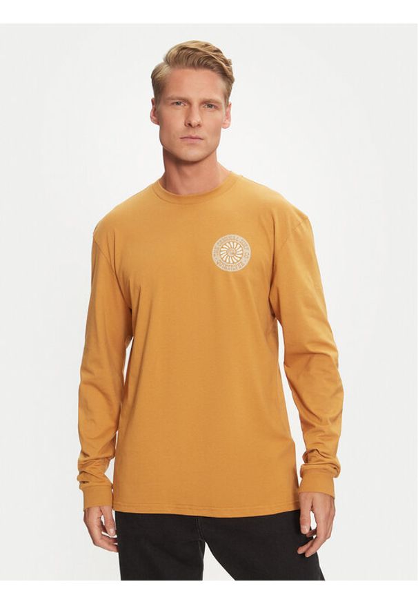 Quiksilver Longsleeve Bloom Cycle EQYZT07707 Brązowy Regular Fit. Kolor: brązowy. Materiał: bawełna. Długość rękawa: długi rękaw