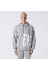 EVERLAST - Exclusive Bluza Z Kapturem Z Logo Grey Melange Bawelna, Poliester. Typ kołnierza: kaptur. Kolor: szary. Materiał: poliester. Wzór: aplikacja
