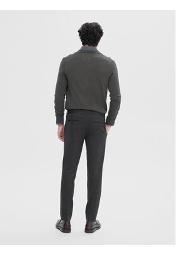 Selected Homme Spodnie materiałowe 16092651 Szary Slim Fit. Kolor: szary. Materiał: wiskoza