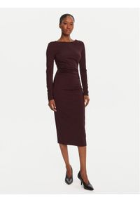 KAOS Sukienka koktajlowa Abiti RI1MA002 4005 Bordowy Slim Fit. Kolor: czerwony. Materiał: wiskoza, syntetyk. Styl: wizytowy #1