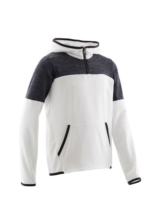 DOMYOS - Bluza oddychająca do gimnastyki S500 dla dzieci. Kolor: wielokolorowy, szary, biały, niebieski. Materiał: materiał, elastan, syntetyk. Sport: joga i pilates
