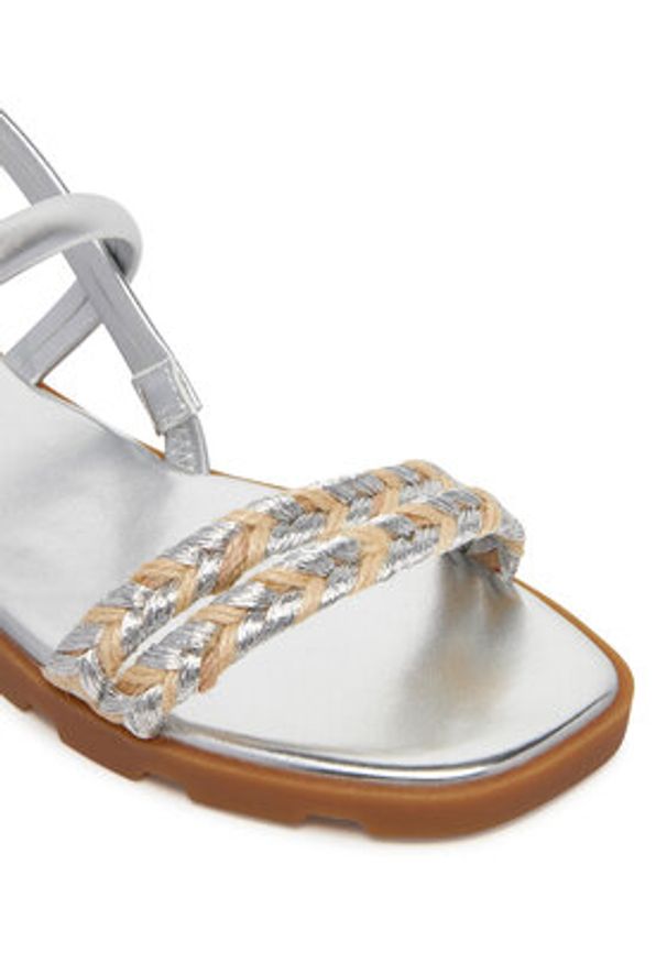 Aldo Sandały Narine 14003461 Srebrny. Kolor: srebrny. Materiał: skóra