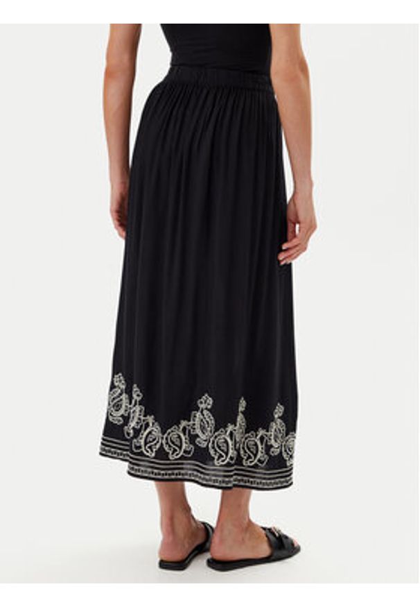 JDY Spódnica maxi Risso 15354225 Czarny Regular Fit. Kolor: czarny. Materiał: wiskoza
