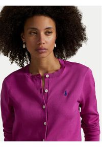 Polo Ralph Lauren Kardigan 211971871010 Fioletowy Slim Fit. Typ kołnierza: polo. Kolor: fioletowy. Materiał: bawełna #5