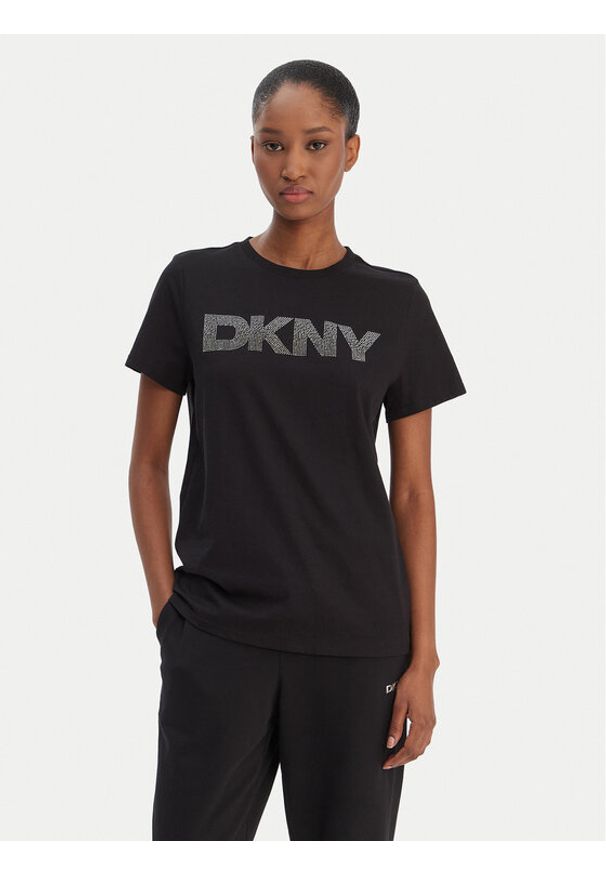 DKNY Sport T-Shirt DP6T1557 Czarny Relaxed Fit. Kolor: czarny. Materiał: bawełna. Styl: sportowy