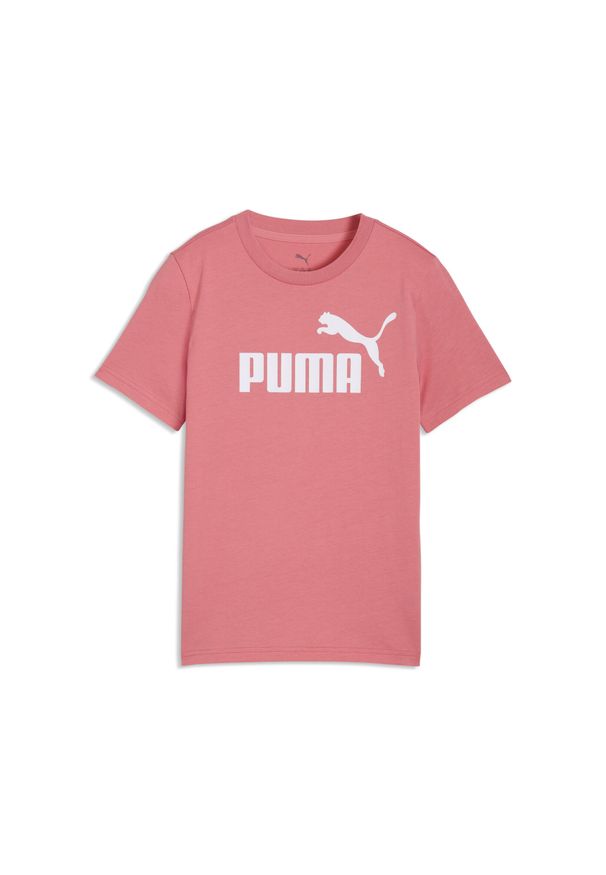 Puma - Młodzieżowa koszulka ESS z logo No. 1 PUMA. Kolor: różowy. Materiał: bawełna. Sport: joga i pilates