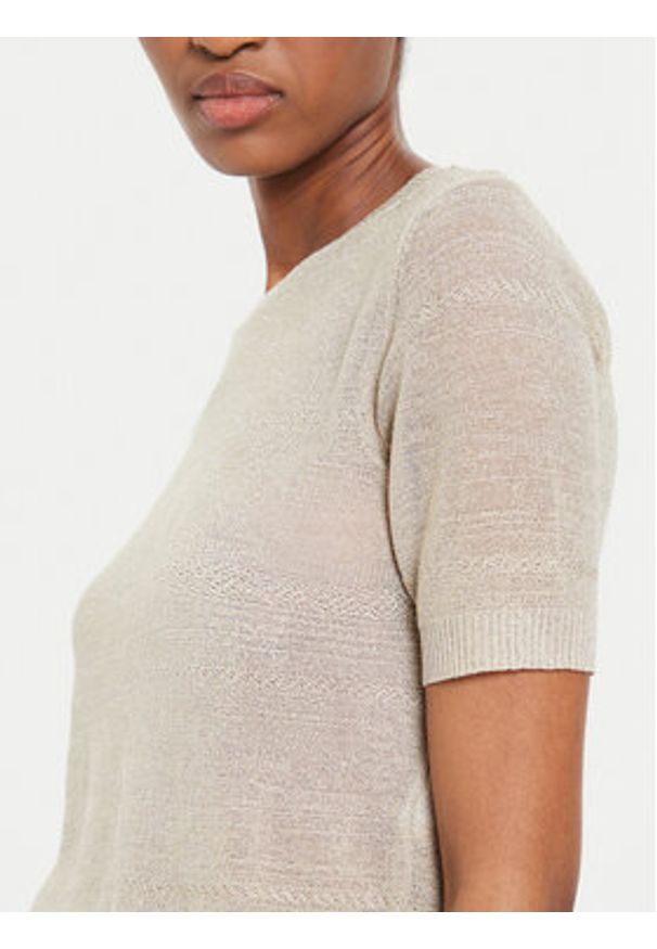 Marella Sweter 2423366231 Beżowy Regular Fit. Kolor: beżowy. Materiał: wiskoza