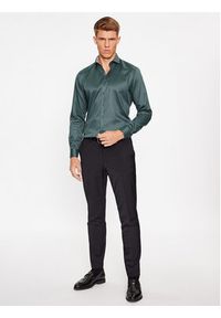 Eterna Koszula 4102/F142 Zielony Slim Fit. Kolor: zielony. Materiał: bawełna