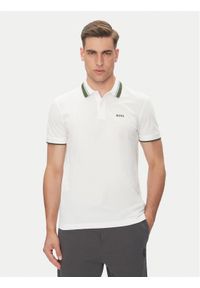 BOSS Polo Paddy Ap Heritage 50538101 Biały Regular Fit. Typ kołnierza: polo. Kolor: biały. Materiał: bawełna