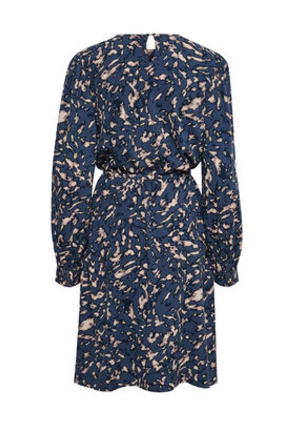 Kaffe Sukienka codzienna Via 10507206 Granatowy Regular Fit. Okazja: na co dzień. Kolor: niebieski. Materiał: wiskoza. Typ sukienki: proste. Styl: casual
