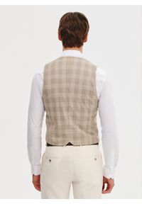 Pako Lorente - PAKO LORENTE - Dwurzędowa kamizelka męska w mocną kratę. Materiał: poliester, elastan, wiskoza. Wzór: kratka. Styl: elegancki, młodzieżowy #7