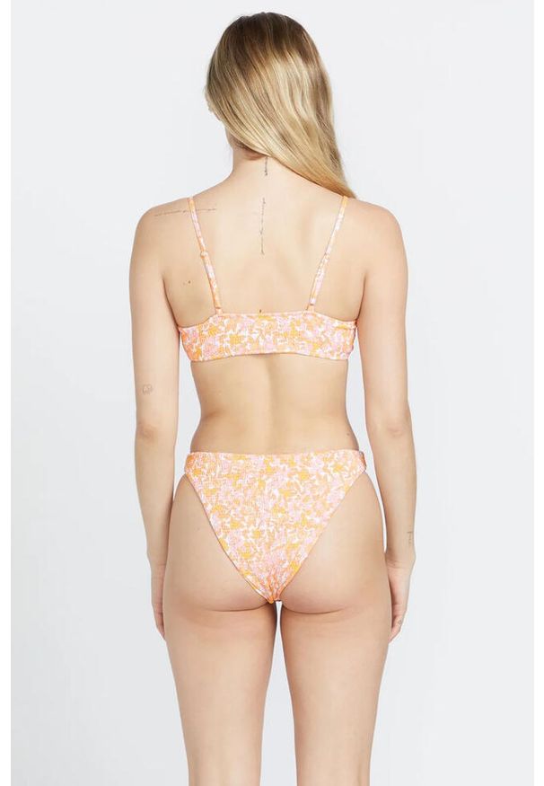 Góra od bikini damska Volcom Coco Crop. Kolor: różowy. Materiał: elastan, nylon