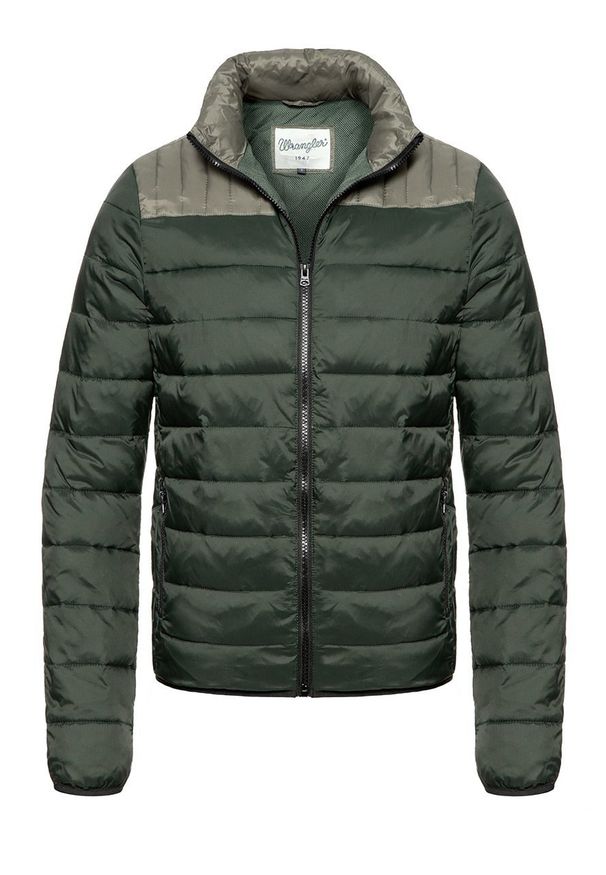 Wrangler - KURTKA WRANGLER BOMBER IVY GREEN W4657WYIX. Wzór: aplikacja. Sezon: jesień, wiosna