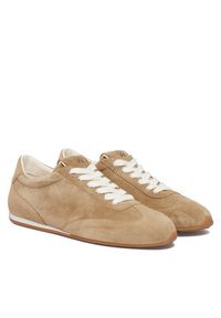 Stuart Weitzman Sneakersy Colton Sleek SN228 Beżowy. Kolor: beżowy. Materiał: skóra, zamsz #6