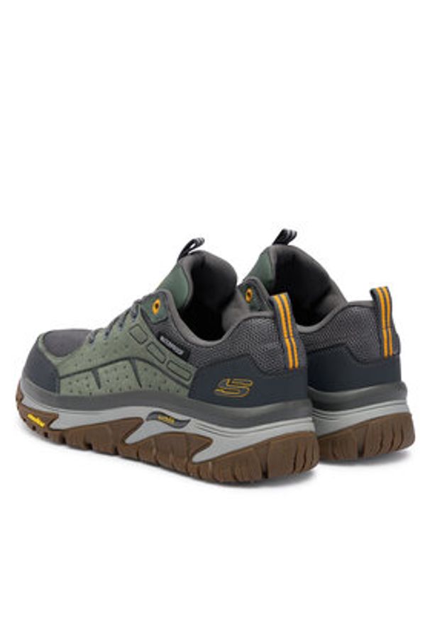 skechers - Skechers Trekkingi Arch Fit Road Walker 237688 GRN Khaki. Kolor: brązowy. Materiał: zamsz, skóra. Sport: turystyka piesza