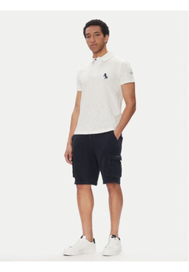 Aeronautica Militare Szorty materiałowe 251BE254CT3508 Granatowy Regular Fit. Kolor: niebieski. Materiał: len