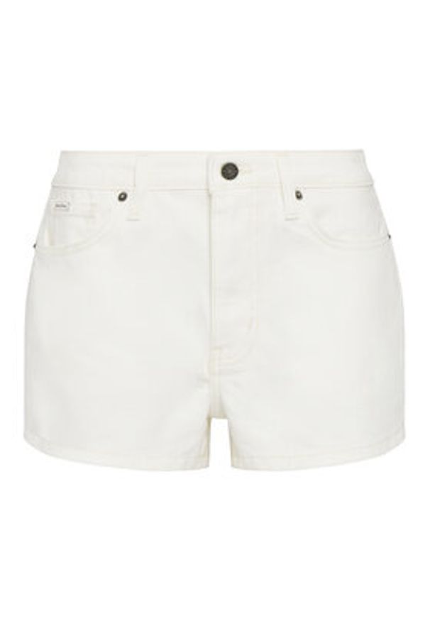 Guess Jeans Szorty jeansowe W5GD0Y D5M62 Biały Regular Fit. Kolor: biały. Materiał: bawełna