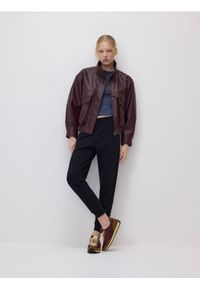 Reserved - Spodnie dresowe ze ściągaczem - czarny. Kolor: czarny. Materiał: dresówka #1