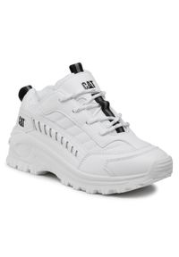 Sneakersy CATerpillar - Intruder CK264129 White. Okazja: na spacer. Kolor: biały. Materiał: materiał, skóra. Szerokość cholewki: normalna #1