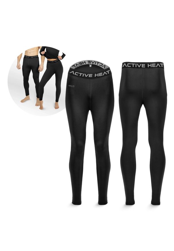 Ciepłe spodnie termiczne unisex 4FIZJO ACTIVE HEAT czarne. Kolor: czarny. Sezon: zima. Sport: fitness
