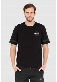 La Martina - LA MARTINA Czarny męski t-shirt Regular Fit, Rozmiar XXL. Kolor: czarny