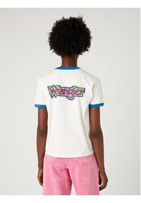 Wrangler T-Shirt Ringer W7S0EEW02 112331988 Biały Relaxed Fit. Kolor: biały. Materiał: bawełna