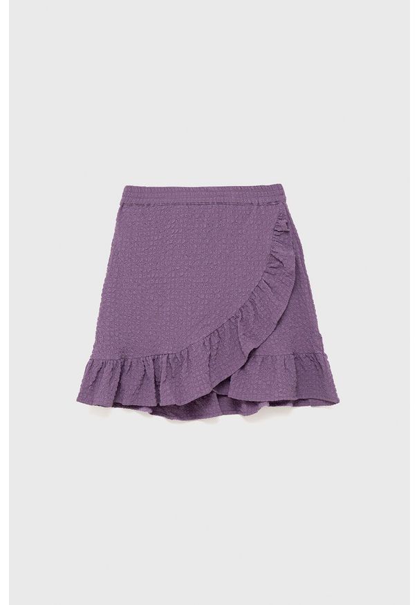Kids Only spódnica dziecięca kolor fioletowy mini rozkloszowana. Kolor: fioletowy. Materiał: tkanina