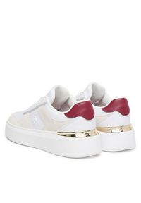 TOMMY HILFIGER - Tommy Hilfiger Sneakersy Fashion Court Mix FW0FW08632 Biały. Kolor: biały. Materiał: skóra #4