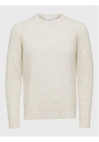 Selected Homme Sweter Rai 16086699 Beżowy Regular Fit. Kolor: beżowy. Materiał: syntetyk #6