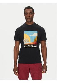 Napapijri T-Shirt S-Arbia NP0A4IE3 Czarny Regular Fit. Kolor: czarny. Materiał: bawełna #1