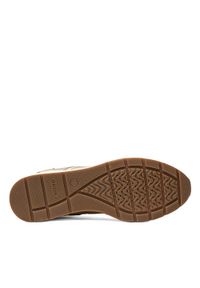 Geox - Sneakersy damskie beżowe GEOX D Zosma A. Okazja: na co dzień. Zapięcie: sznurówki. Kolor: beżowy. Materiał: skóra, zamsz. Szerokość cholewki: normalna. Obcas: na koturnie #3