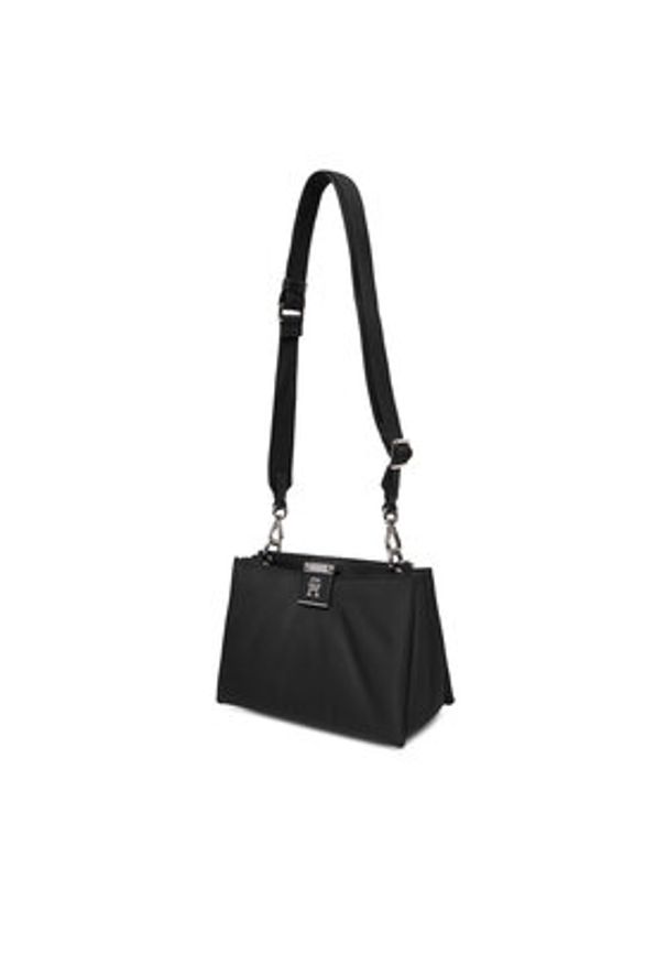 TOMMY HILFIGER - Tommy Hilfiger Torebka Th Her Med Satchel Nylon Sv AW0AW18200 Czarny. Kolor: czarny