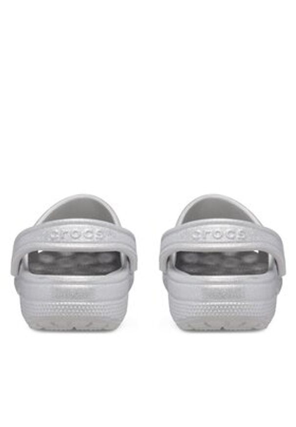 Crocs Klapki Classic Glitter Clog 205942 Srebrny. Kolor: srebrny