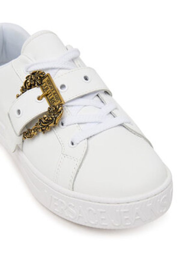 Versace Jeans Couture Sneakersy 79VA3SK9 Biały. Kolor: biały. Materiał: skóra