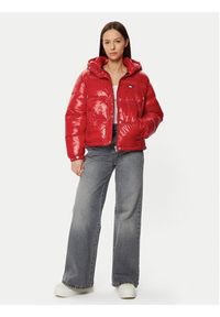 Tommy Jeans Kurtka puchowa DW0DW20210 Czerwony Regular Fit. Kolor: czerwony. Materiał: syntetyk #3