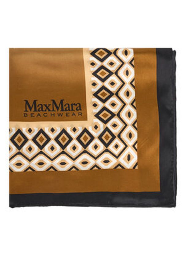 Max Mara Beachwear Chusta Ottico 2516541019 Brązowy. Kolor: brązowy. Materiał: jedwab, materiał