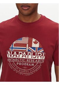 Napapijri T-Shirt S-Turin NP0A4HQG Czerwony Regular Fit. Kolor: czerwony. Materiał: bawełna #4