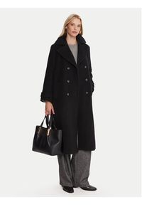 Marella Płaszcz wełniany Balcone 2523016112 Czarny Regular Fit. Kolor: czarny. Materiał: syntetyk #5