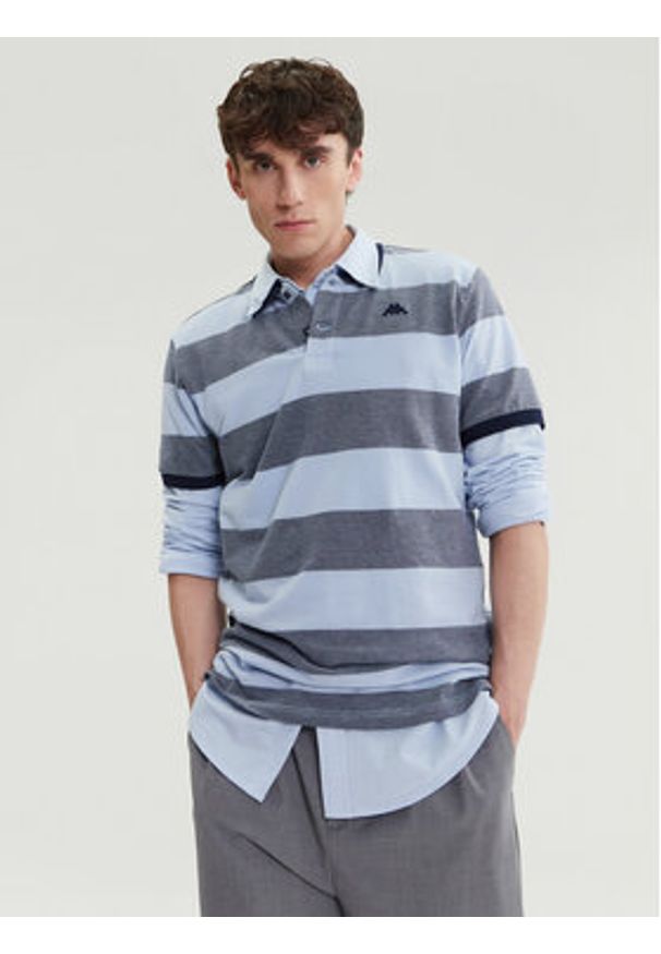Robe di Kappa Polo Ming 64126KW Niebieski Slim Fit. Typ kołnierza: polo. Kolor: niebieski. Materiał: bawełna