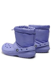 Crocs Śniegowce Classic Lined Neo Puff Boot 206630 Fioletowy. Kolor: fioletowy